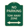 Signmission No Parking Tow Away Zone W/ Bidirectional Arrow Heavy-Gauge Aluminum Sign, 24" x 18", G-1824-23611 A-DES-G-1824-23611